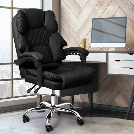Levede Gaming Chair Office Computer Black No Footrest-1975420440373497863