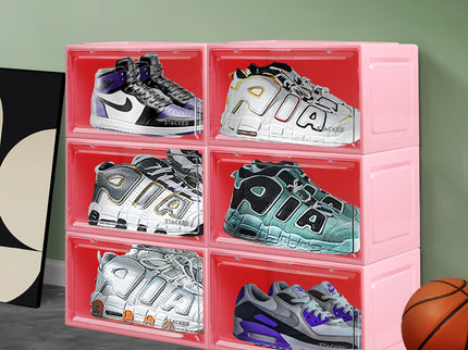 Stacked Sneaker Display Case 6x Shoe Pink-1864184616697597959