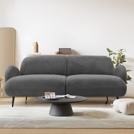 Levede Cloud Sofa 3 Seater Sherpa Fleece Beige-1975420389232349191