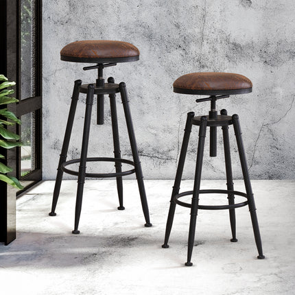 Levede 2x Industrial Bar Stools Kitchen-1973194045211676678