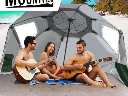 Mountview Beach Umbrella Outdoor Umbrellas Green 2.13M-1864184685773590535
