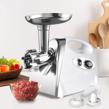 800W Electric Meat Grinder Mincer Sausage White-1973193959371051014