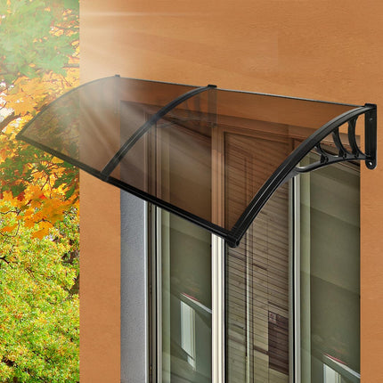 Mountview Window Door Awning Outdoor 1M X 2.4M Brown 1x2.4M-1973193988160753671