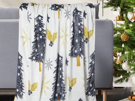 Santaco Throw Blanket Xmas Double Sided White Queen-1864184745634697223