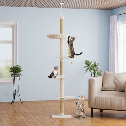 Pawz Cat Tree Tower Scratching Post Scratcher 230-275cm-2006732707702378503