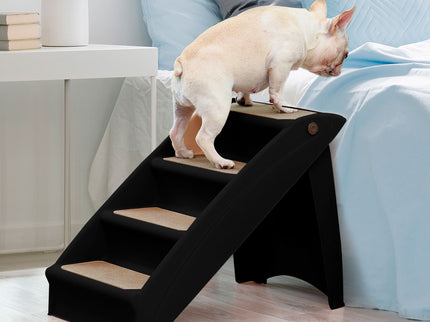 PaWz Pet Ramp Indoor Dog Steps Stair Black-1864184496140718087