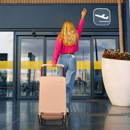 Slimbridge 26" Luggage Wide Handle Hard Case Pink-1975420323562131463