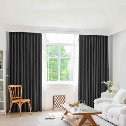 Marlow 2XBlockout Curtains Chenille 132x250 Dark grey-1973194066770399239