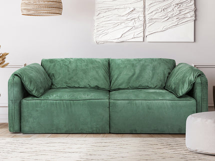 Levede Sofa Floor Couch 3-Seater Leathaire-1910112207493009415
