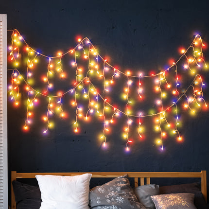 800 LED Curtain Fairy String Lights Multi Colour-1973194088161349639