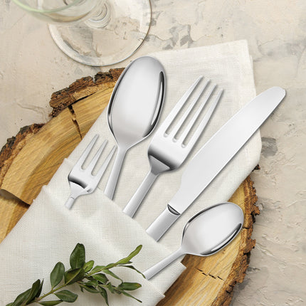 Cutlery Set Stainless Steel Knife Fork Silver-1975420476872331271