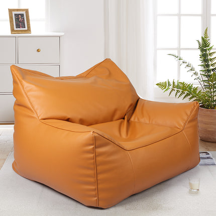 Marlow Bean Bag Chair Cover PU Indoor Brown-1973194022369497095