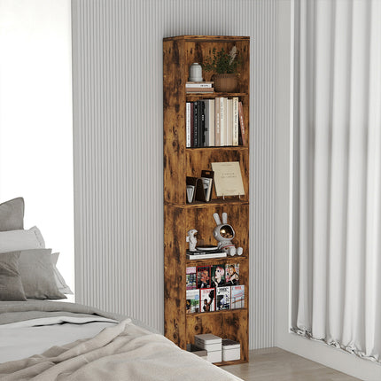 Levede BookShelf Storage Shelves 6 Tier Bookcase Display Unit Organizer Cabinet-2029334093245845512