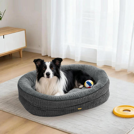 Pawz Orthopedic Plush Dog Bed Soft Washable Pet Bed Grey Cosy Cushion XL Size-2011971116867915783