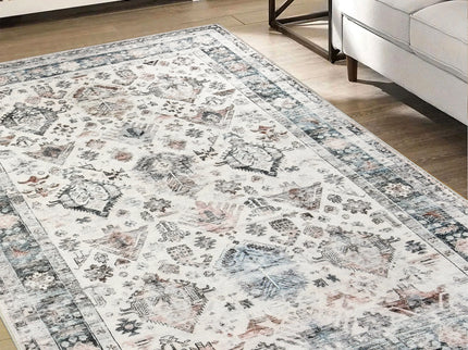 Marlow  Floor Rug Vintage Short Pile Washable Carpet Soft Plush Non Slip 200x290-1910112209736962054