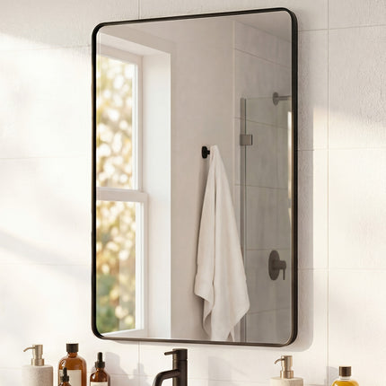 Yezi Rectangle Wall Mirror 75x50cm Bathroom Wall Mounted Vanity Mirror Home Decor-2050059009565790215