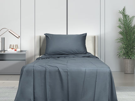 Dreamz 3pcs Sinigle Size 100% Bamboo Bed Sheet Set in Charcoal Colour Single-1942353309650259975