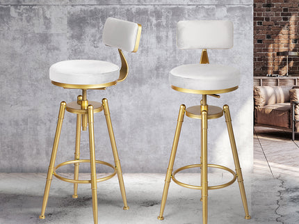 Levede 1x Bar Stools Kitchen Stool Chair White-1864183228617854983
