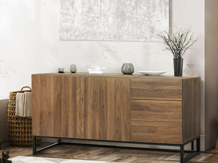 Levede Buffet Sideboard Storage Cabinet Walnut-1910113290999173127