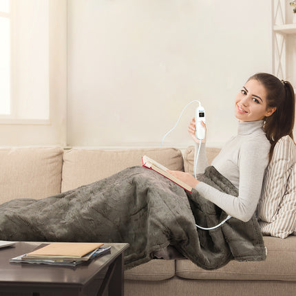 DreamZ Electric Throw Blanket Heated Timer Bedding Washable Warm Winter Plush BR-1973193801950433287