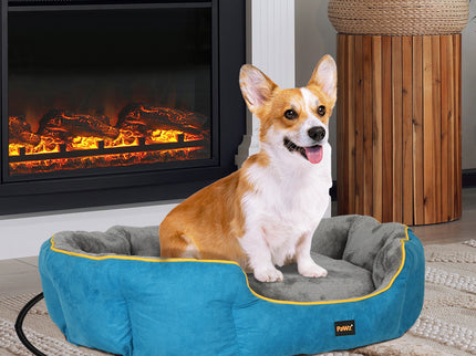 PaWz Electric Pet Heater Bed Heated S Blue Small-1864184527077904391