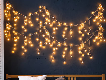 LED Curtain Fairy String Lights Wedding Warm White 300 LED-1910113304915873799