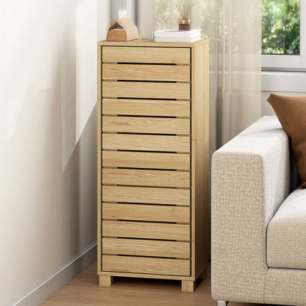 Levede Bathroom Storage Cabinet Handleless Wood Floor Shelf Unit Cupboard Oak-2029334090918006792