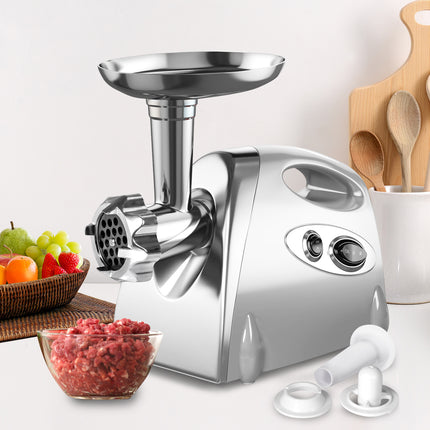 800W Electric Meat Grinder Mincer Sausage Silver-1973193959182307334