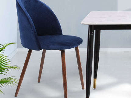 Levede 2x Dining Chairs Seat French Navy-1942353394748493831