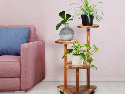 Levede 3-Tier Plant Stand Wood Wooden-1864184730652643335