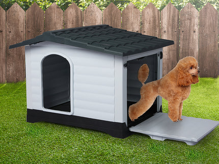 PaWz Dog Kennel Outdoor Indoor Plastic XL Grey-1864184512443977735