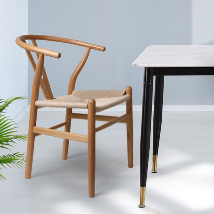 Levede 2x Dining Chairs Wooden Hans Clear-1973194070943731719