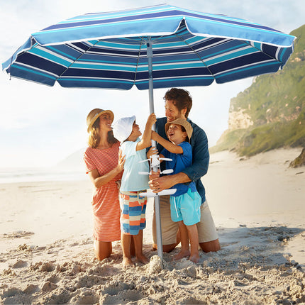 Mountview 2.2M Outdoor Beach Umbrellas Sand Blue-1973193499629195271