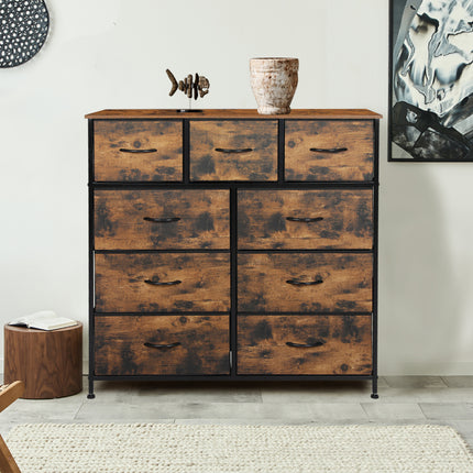 Levede Storage Cabinet Tower Chest Brown Fold-1973194081869893638