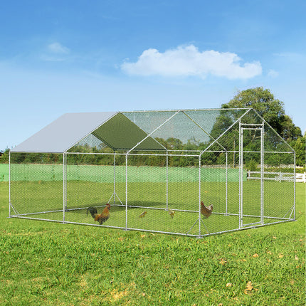 Pawz 600x300x194cm Large Metal Walk-in Chicken Coop Cage-1954802467329937415
