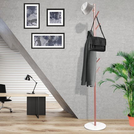 Levede Coat Rack Hat Clothes Stand Hanger Rose Gold Rose Golden-1973193816286564359