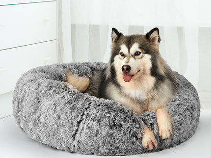 PaWz Pet Bed Cat Dog Donut Nest Calming M Charcoal Medium-1864184499739430919