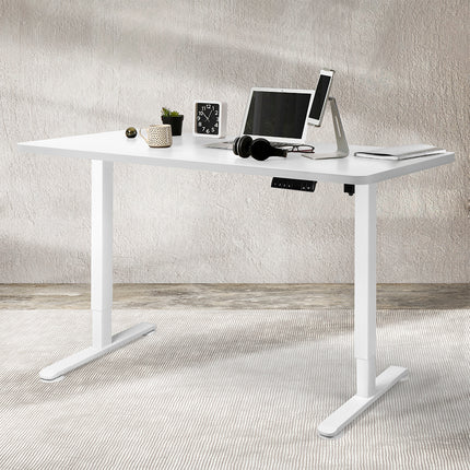 Levede Motorised Standing Desk Adjustable 140cm White 1000x 1MM-1975420507146817543