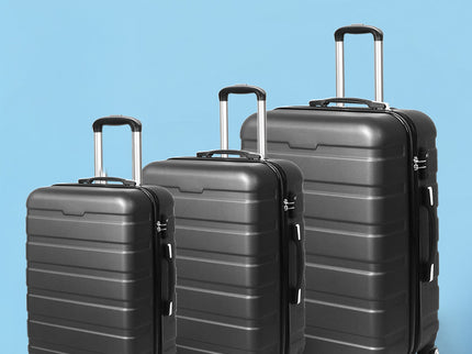 Slimbridge 3PC Luggage sets Suitcase Dark Grey-1864184367807598599