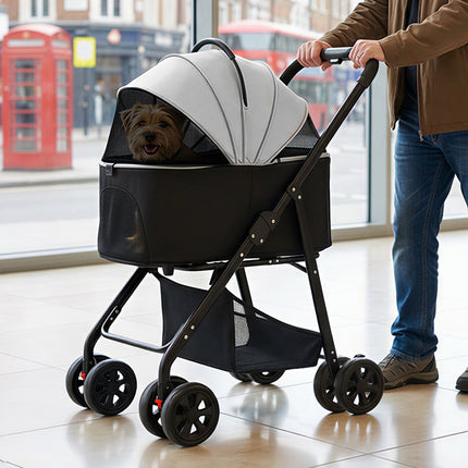 Pawz Pet Stroller 3 in1Dog Cat Pram Foldable Carrier-2017004951246606343