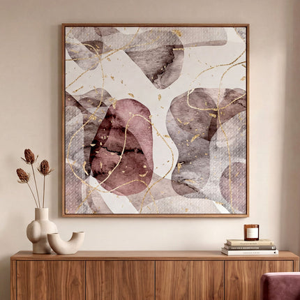 Yezi Wall Art Canvas Abstract 80×80cm Modern Framed Artwork Home Office Decor-2050059008127143943
