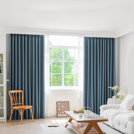 Marlow 2XBlockout Curtains Chenille 180x250 Blue CD1016-180x250-DG-1973194067152080903