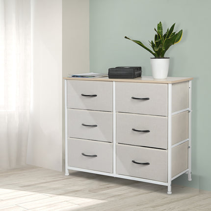 Levede Storage Cabinet Tower Chest Beige-1973194071895838726