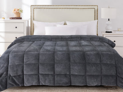 DreamZ Quilt Doona Comforter Blanket Grey Super King-1864184580446228487