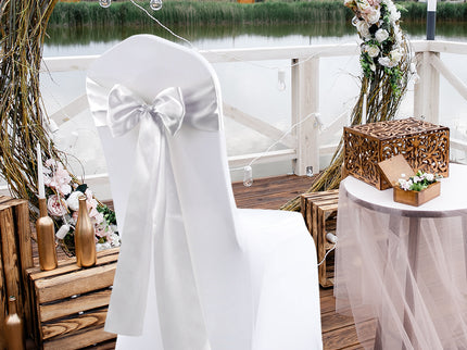 50x Satin Chair Sashes Cloth Cover Wedding-1954802401676496902