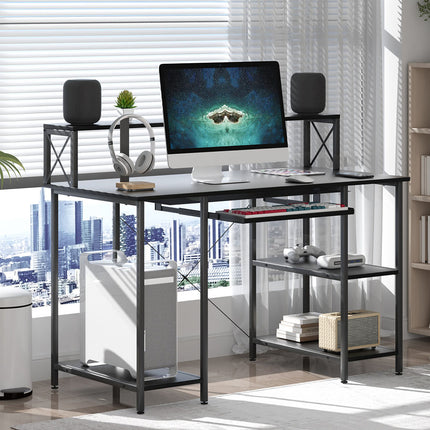 Levede Office Gaming Computer Desk Black-1973193441609388039