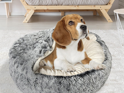 PaWz Pet Dog Calming Bed Warm Soft Plush M Medium-1886651040095408135