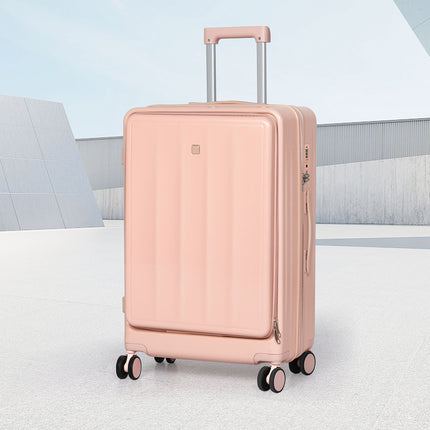 Slimbridge 24" Luggage Trolley Travel Hard Pink-1975420322438057991