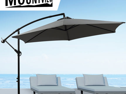 Mountview 3M Outdoor Umbrella Cantilever Grey Without Base-1864184442197774343