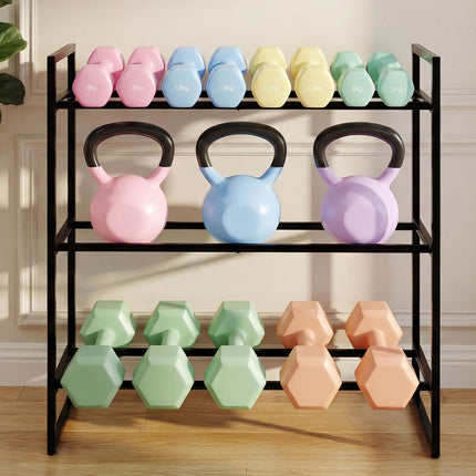 Centra Dumbbell Rack 3 Tier Weight Storage Organiser Stand Holder Home Gym 270kg-2029334099902205959